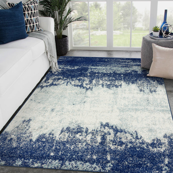 17 Stories Thorold Abstract Area Rug in Blue Wayfair
